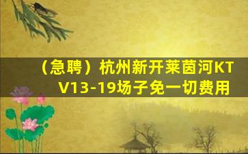 （急聘）杭州新开莱茵河KTV13-19场子免一切费用